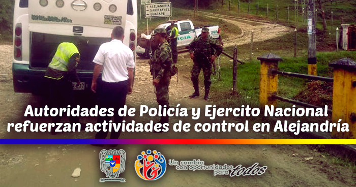 Autoridades de Polica y Ejercito Nacional refuerzan actividades de control en Alejandra